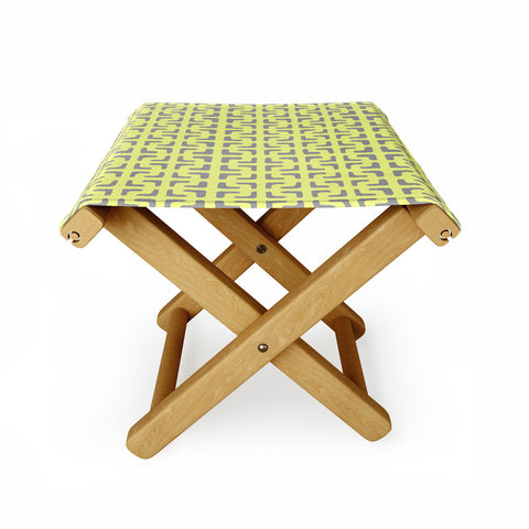 Hadley Hutton Lattice Pieces Yellow Folding Stool