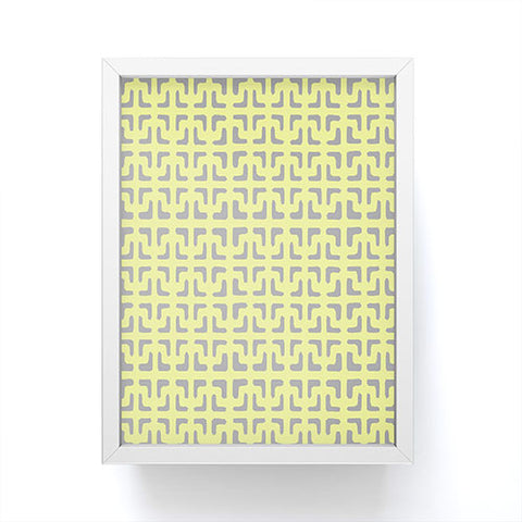 Hadley Hutton Lattice Pieces Yellow Framed Mini Art Print