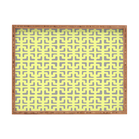Hadley Hutton Lattice Pieces Yellow Rectangular Tray