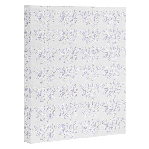 Hadley Hutton Leaf Scallops Blue Art Canvas