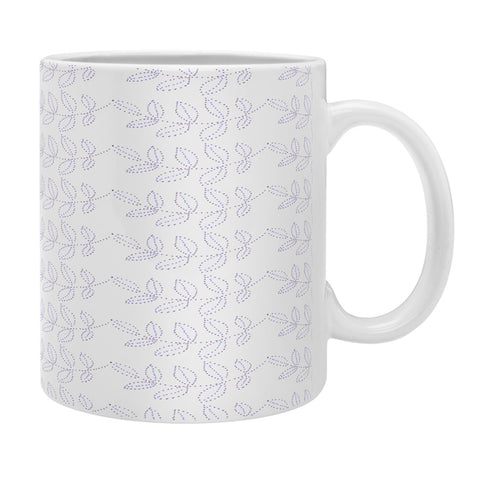 Hadley Hutton Leaf Scallops Blue Coffee Mug