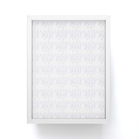 Hadley Hutton Leaf Scallops Blue Framed Mini Art Print