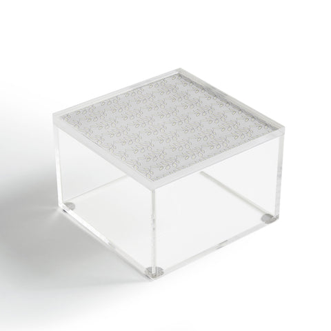 Hadley Hutton Leaf Scallops Grey Acrylic Box