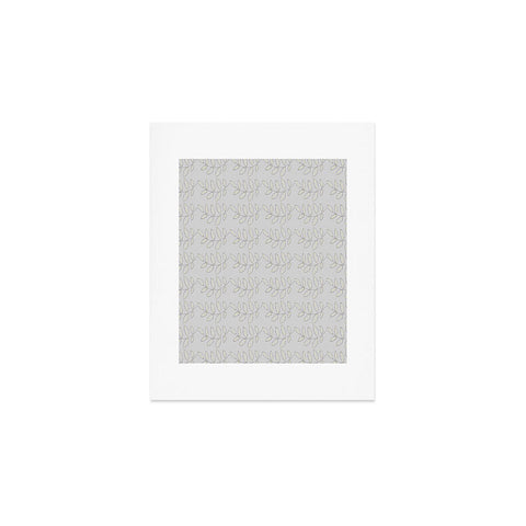 Hadley Hutton Leaf Scallops Grey Art Print