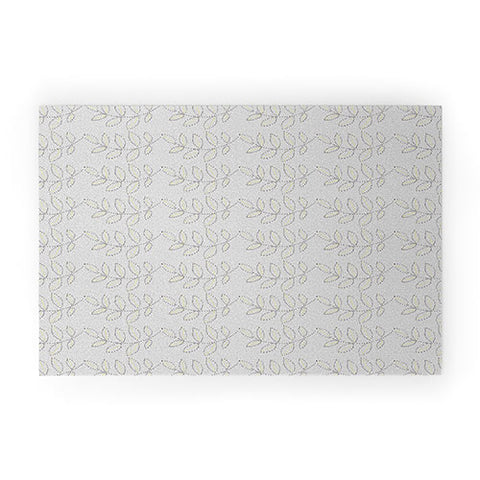 Hadley Hutton Leaf Scallops Grey Welcome Mat