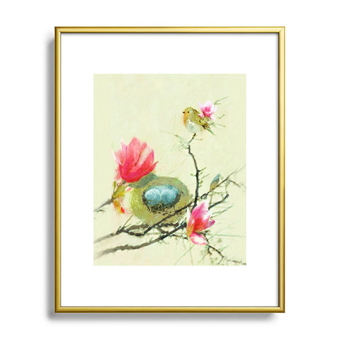 Hadley Hutton Magnolia Bird Metal Framed Art Print