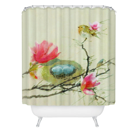 Hadley Hutton Magnolia Bird Shower Curtain