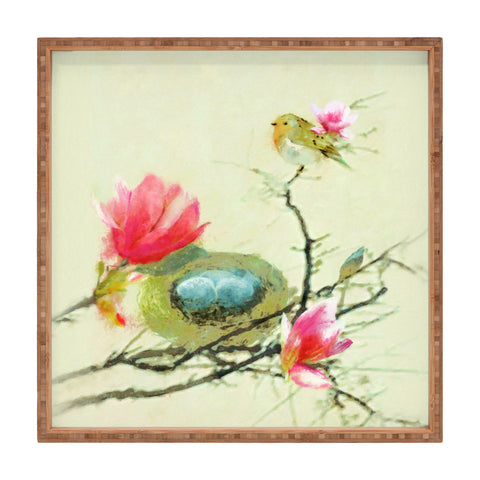 Hadley Hutton Magnolia Bird Square Tray