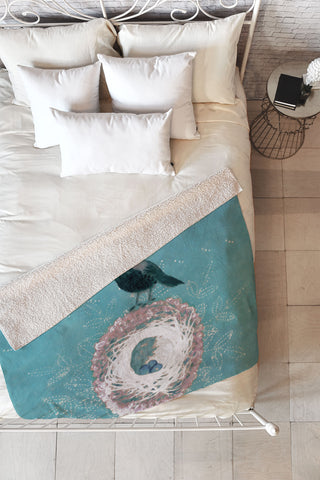 Hadley Hutton Nest Perch Fleece Throw Blanket
