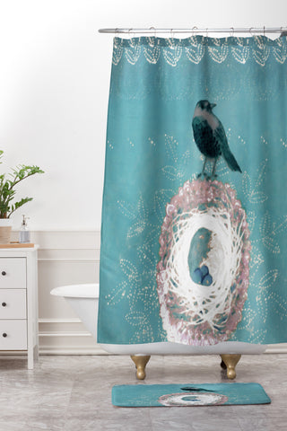 Hadley Hutton Nest Perch Shower Curtain And Mat