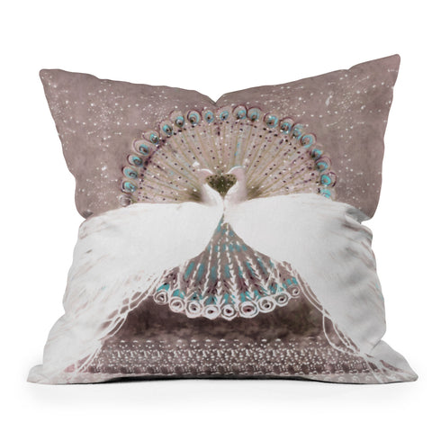 Hadley Hutton Pair Of Peacocks Throw Pillow