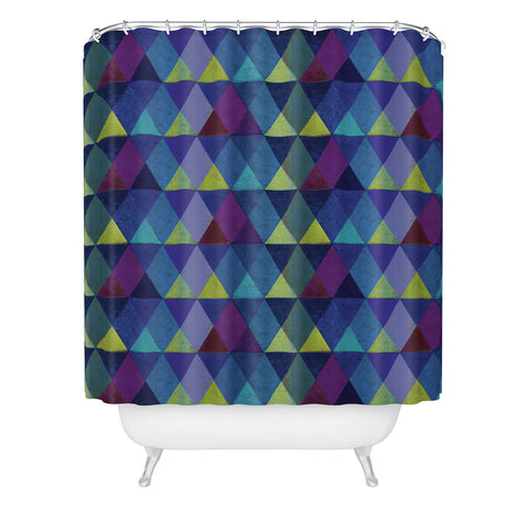 Hadley Hutton Scaled Triangles 3 Shower Curtain