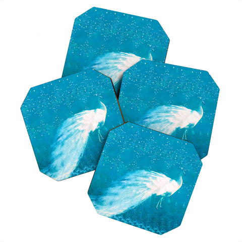 Hadley Hutton Starry Night Peacock Coaster Set
