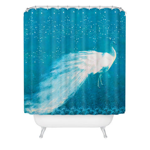 Hadley Hutton Starry Night Peacock Shower Curtain