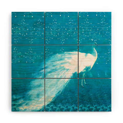 Hadley Hutton Starry Night Peacock Wood Wall Mural