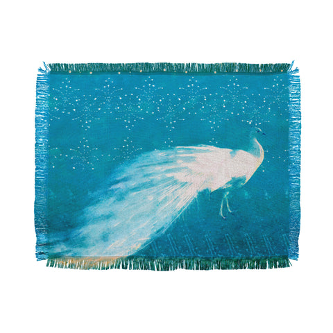 Hadley Hutton Starry Night Peacock Throw Blanket