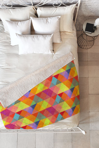 Hadley Hutton Triangular Diamonds 1 Fleece Throw Blanket
