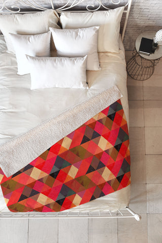 Hadley Hutton Triangular Diamonds 3 Fleece Throw Blanket