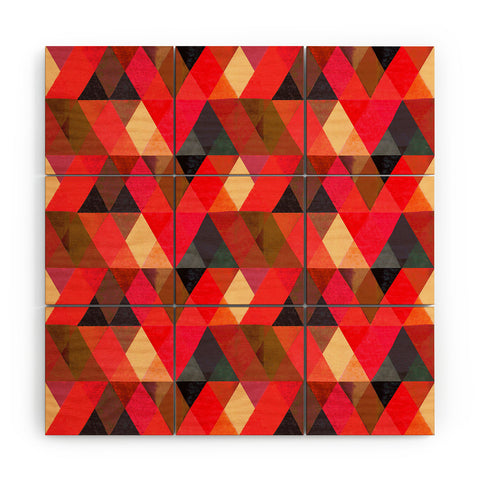 Hadley Hutton Triangular Diamonds 3 Wood Wall Mural