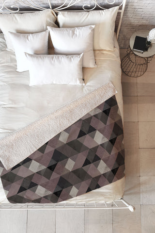 Hadley Hutton Triangular Diamonds 4 Fleece Throw Blanket