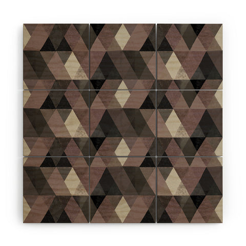 Hadley Hutton Triangular Diamonds 4 Wood Wall Mural