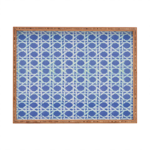 Hadley Hutton Woven Blue Rectangular Tray