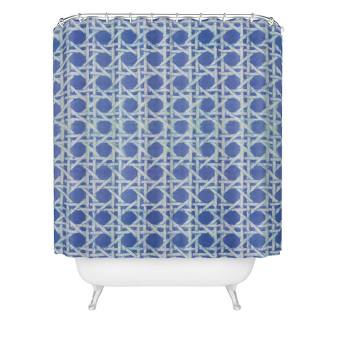 Hadley Hutton Woven Blue Shower Curtain