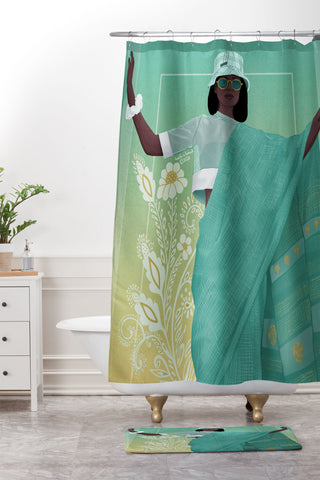 Hanifa Abdul Hameed Call Me Pretty Shower Curtain And Mat