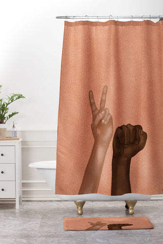 Hanifa Abdul Hameed Justice Shower Curtain And Mat