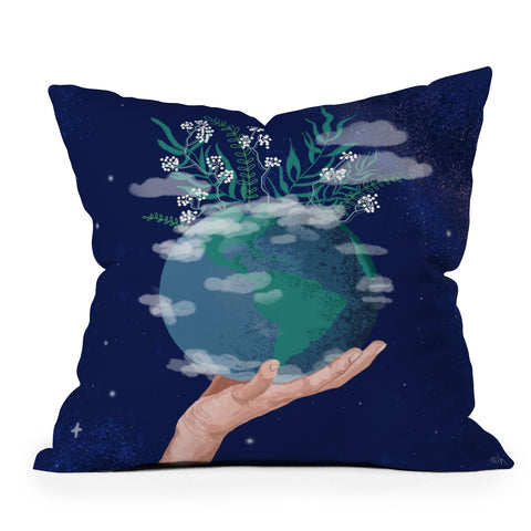 Hanifa Abdul Hameed Mother Earth Throw Pillow