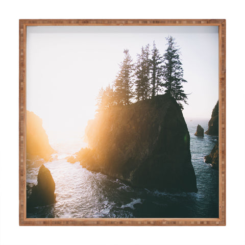 Hannah Kemp Coastal Sunset 1 Square Tray