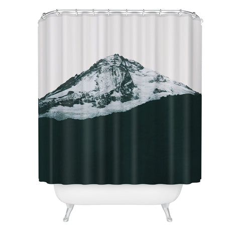 Hannah Kemp Mount Hood Black and White Shower Curtain