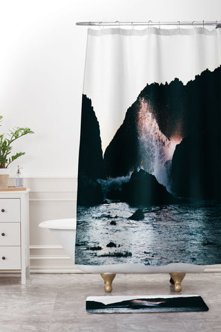 Hannah Kemp Sunset Splash Shower Curtain And Mat
