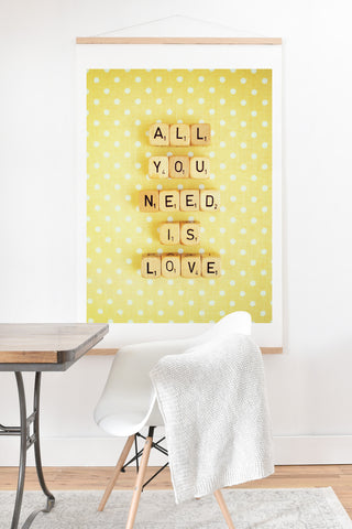 Happee Monkee All You Need Is Love 1 Art Print And Hanger