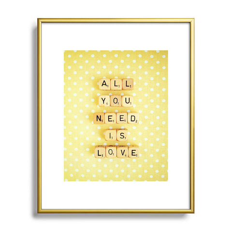 Happee Monkee All You Need Is Love 1 Metal Framed Art Print