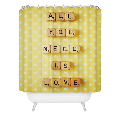 Happee Monkee All You Need Is Love 1 Shower Curtain