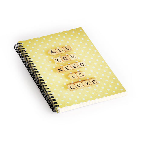 Happee Monkee All You Need Is Love 1 Spiral Notebook