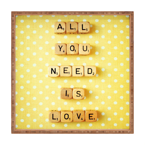 Happee Monkee All You Need Is Love 1 Square Tray