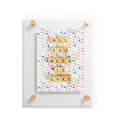 Happee Monkee All You Need Is Love 2 Floating Acrylic Print