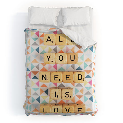 Happee Monkee All You Need Is Love 2 Duvet Cover
