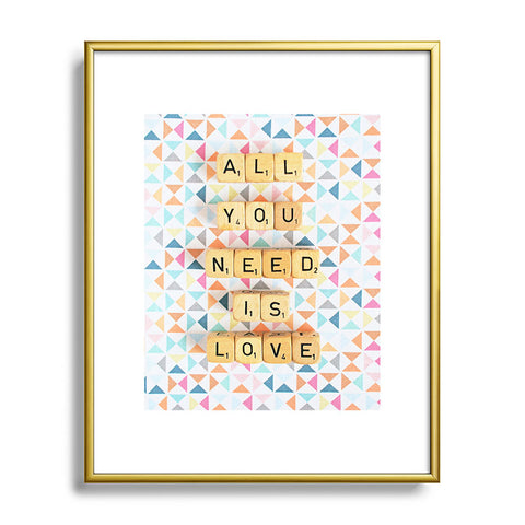 Happee Monkee All You Need Is Love 2 Metal Framed Art Print