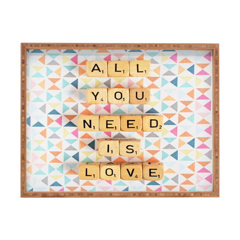 Happee Monkee All You Need Is Love 2 Rectangular Tray