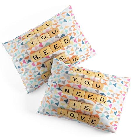 Happee Monkee All You Need Is Love 2 Pillow Shams