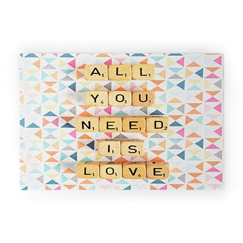 Happee Monkee All You Need Is Love 2 Welcome Mat