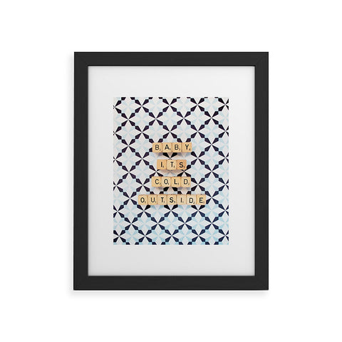Happee Monkee Baby Its Cold Outside Framed Art Print