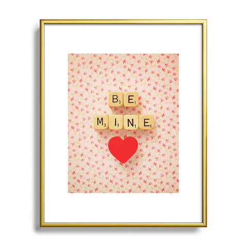 Happee Monkee Be Mine Metal Framed Art Print