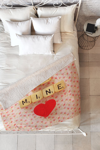 Happee Monkee Be Mine Fleece Throw Blanket