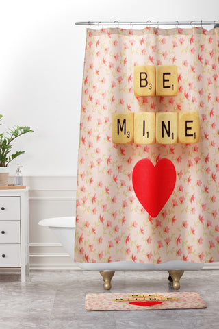 Happee Monkee Be Mine Shower Curtain And Mat