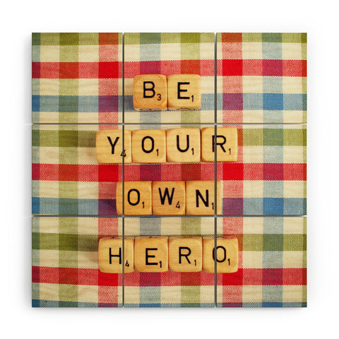 Happee Monkee Be Your Own Hero Wood Wall Mural