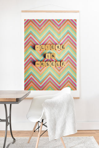 Happee Monkee Believe In Yourself Art Print And Hanger